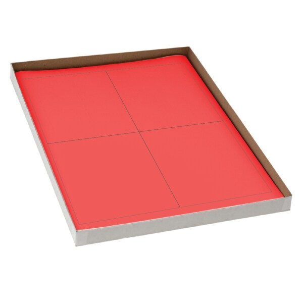 Nevs 4" x 5" Laser Sheet Labels Flr Red LL-5-4-EF - main